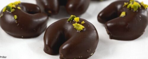 Kekse mit Schokoglasur