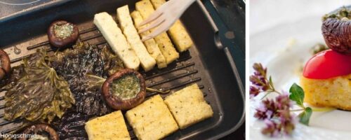 Kräuterpolenta mit gegrillten Pilzen