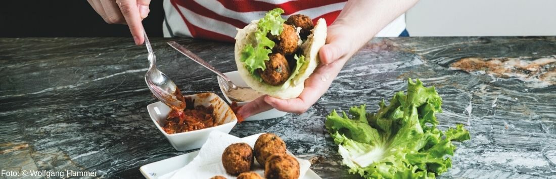 Falafel in Pitabrot