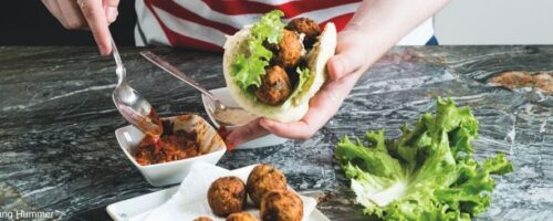 Falafel in Pitabrot