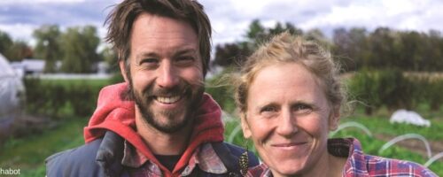 Jean-Martin und Maude-Hélène Fortier im Garten