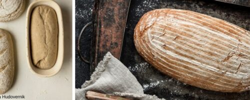 Brotteig und selbstgebackenes Brot