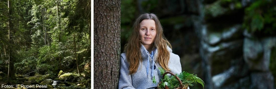 Gerda Holzmann im Wald