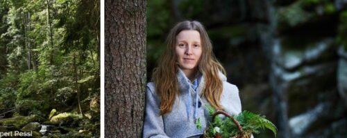 Gerda Holzmann im Wald