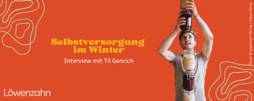 Titelbild: Til Genrich stapelt Gläser + Titel des Magazinbeitrags